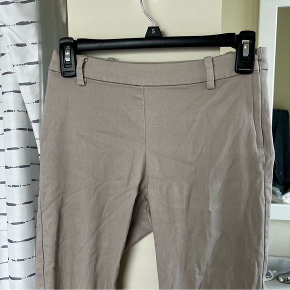 H&M slacks business pants khakis work clothes light brown beige neutrals gray - Picture 5 of 8